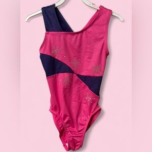 Moret Kids Pink & Purple Sparkle Gymnastics Leotard | Size 8/10